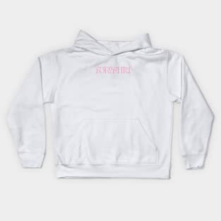 Vintage look Polyphia Distressed Text Pink Kids Hoodie